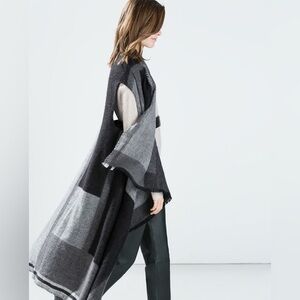 Zara gray vest poncho